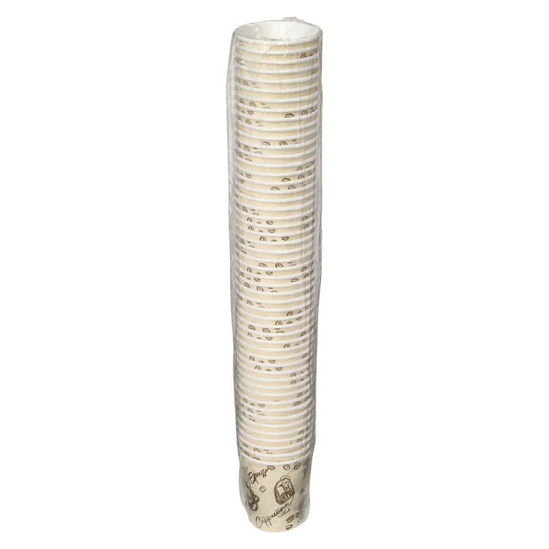 Victoria Bay Hot Cup 8 OZ Paper Serenity II 80MM 50 Count/Pack 20 Packs/Case 1000 Count/Case