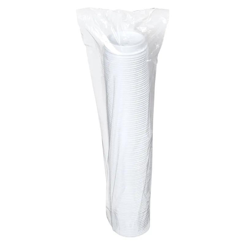 Victoria Bay Lid Dome 80MM PS White For Hot Cup 100 Count/Pack 10 Packs/Case 1000 Count/Case