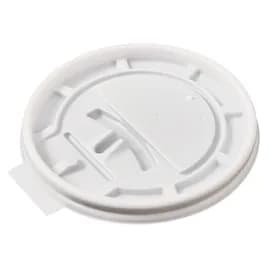 Victoria Bay Lid Flat 80MM PS White For 8 OZ Hot Cup 100 Count/Pack 10 Packs/Case 1000 Count/Case