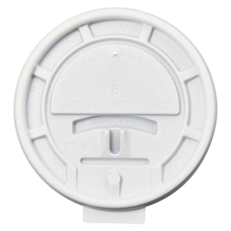 Victoria Bay Lid Flat 80MM PS White For Hot Cup 100 Count/Pack 10 Packs/Case 1000 Count/Case