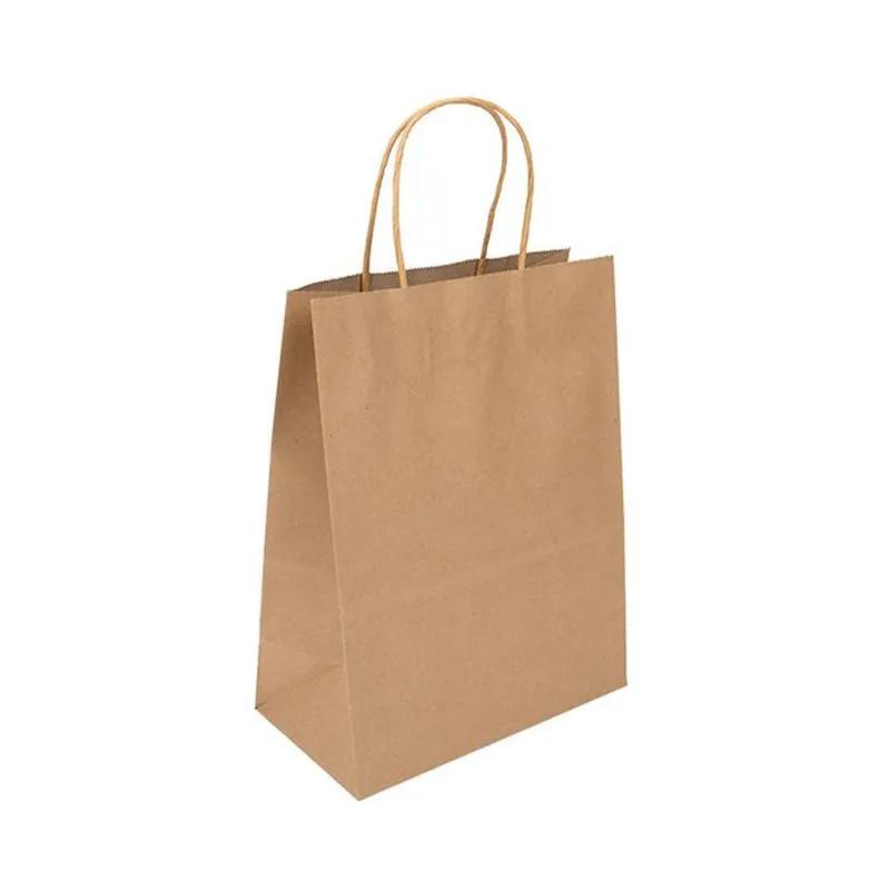 Bag 12X7X14 IN Kraft Paper With Twist Handle Closure 5000/Pallet