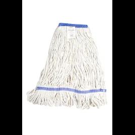 Mop Head Medium (MED) White Cotton Blend (80% Cotton, 20% Polyester) 1IN Narrow Headband Looped 1/Each
