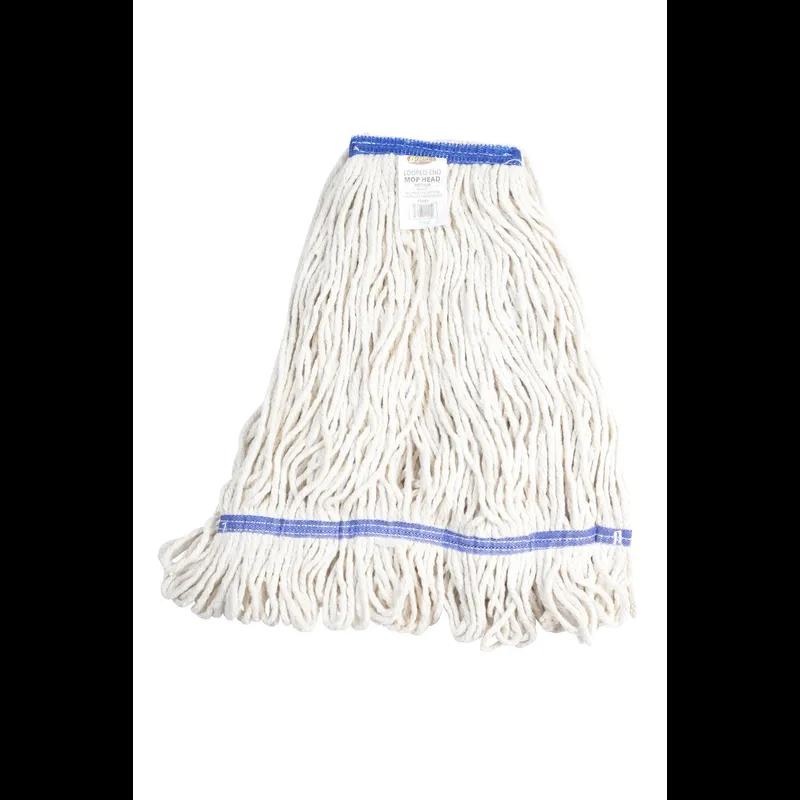 Mop Head Medium (MED) White Cotton Blend (80% Cotton, 20% Polyester) 1IN Narrow Headband Looped 1/Each