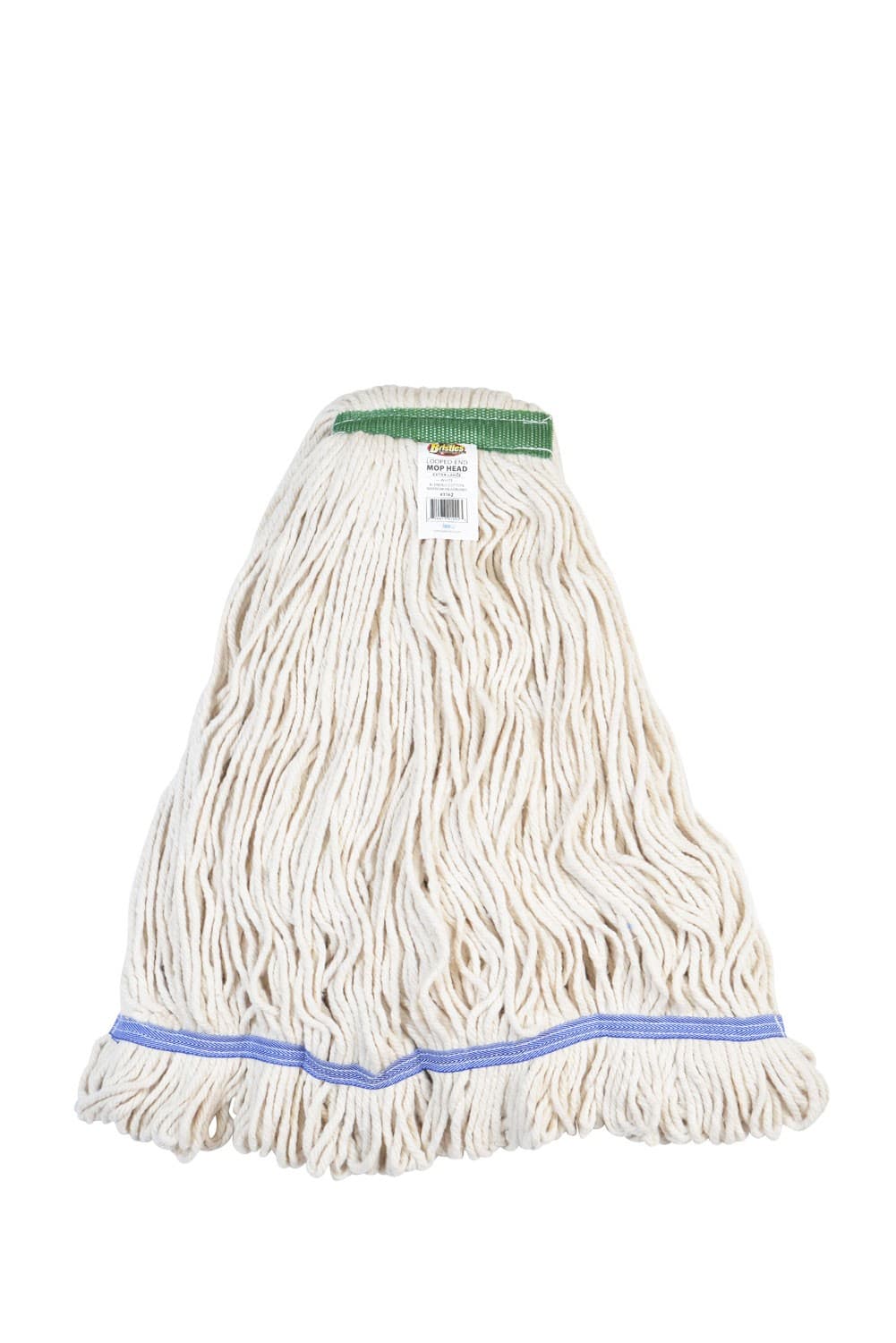 Mop Head Large (LG) White Cotton Blend (80% Cotton, 20% Polyester) 1IN Narrow Headband Looped 1/Each