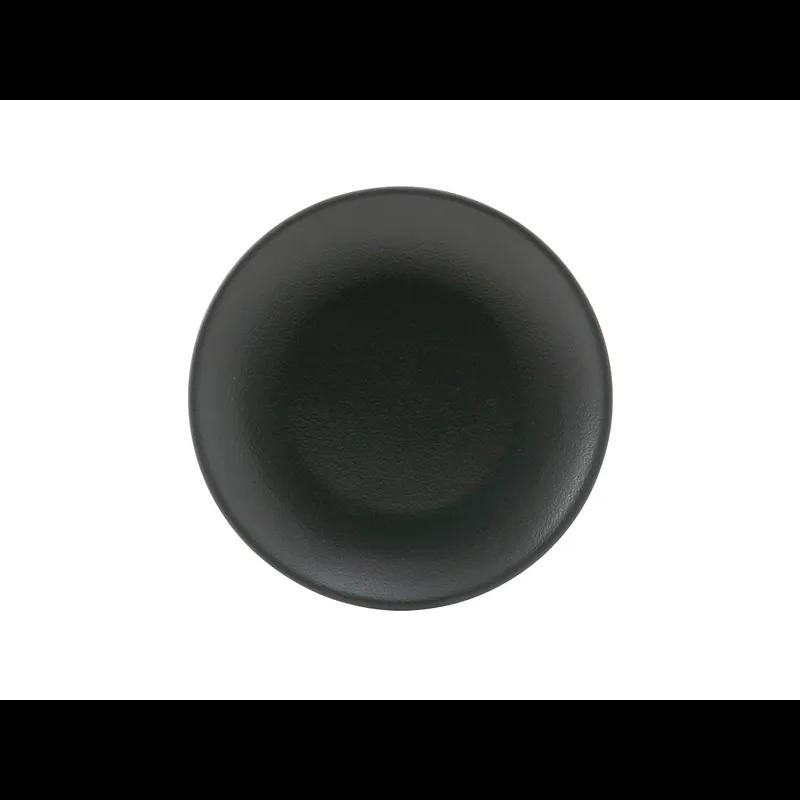 TuxTrendz Zion Plate 7.125 IN China Matte Black Round Coupe Fully Vitrified 36/Case