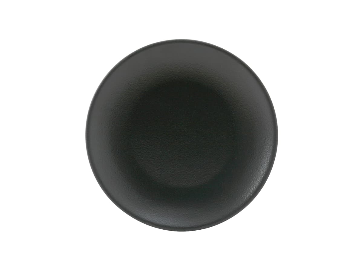 TuxTrendz Zion Plate 7.125 IN China Matte Black Round Coupe Fully Vitrified 36/Case