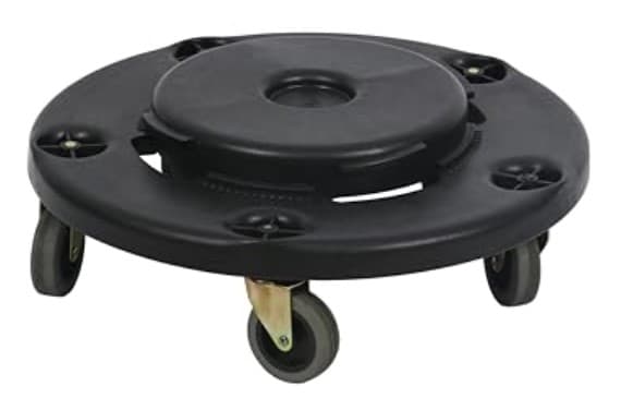 Dolly Black 5 Wheels For Trash Can 6/Pack
