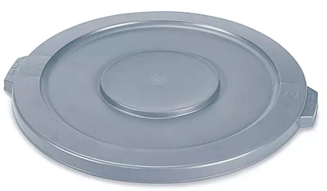 Lid 32 GAL Gray Round 6/Pack
