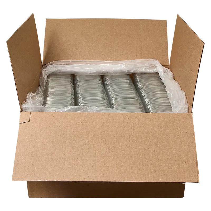 Fresh N' Sealed® Deli Container Hinged With Flat Lid 11 OZ 3 Compartment PET Clear Rectangle 260/Case