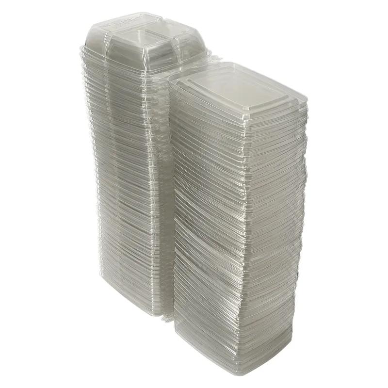 Fresh N' Sealed® Deli Container Hinged With Flat Lid 11 OZ 3 Compartment PET Clear Rectangle 260/Case