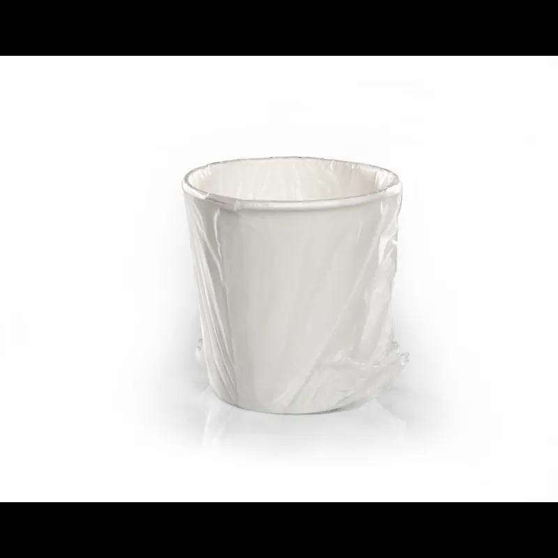 Hot Cup Wrapped 10 OZ Single Wall Poly-Coated Paper Plastic White 1000/Case