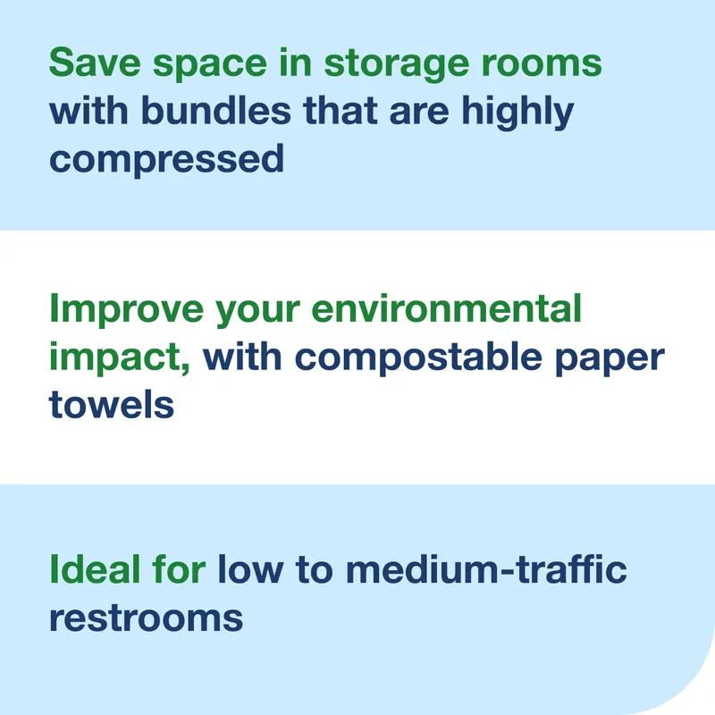 H2 Folded Paper Towel 9.45X8.3 IN 3.15X8.3 IN White Multifold Embossed Refill Compressed 250 Count/Pack 12 Packs/Case