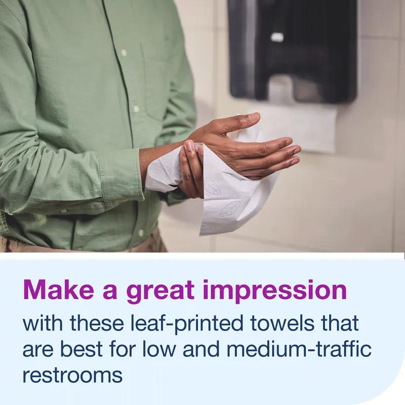 Tork H2 Folded Paper Towel 9.45X8.3 IN 3.15X8.3 IN White Multifold Embossed Premium Refill Compressed 200 Count/Pack