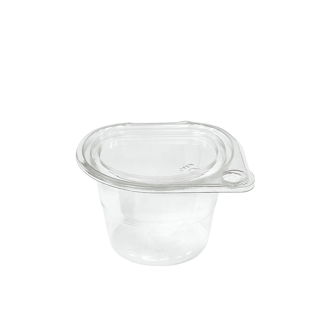Parfait Dessert Container Base & Lid Combo 9 OZ PET Flat Panel Tamper-Evident 500/Case