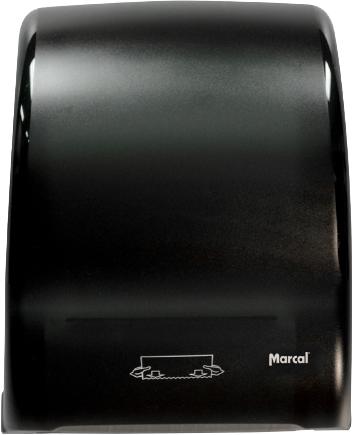 Paper Towel Dispenser Plastic Black Pull Down Mechanical Impact-Resistant 1/Each