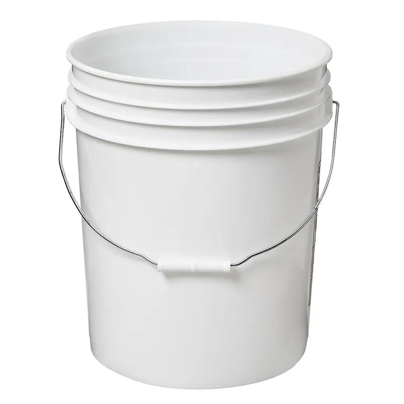 Pail 5 GAL White With Handle Empty With Metal Handle 288 Count/Skid