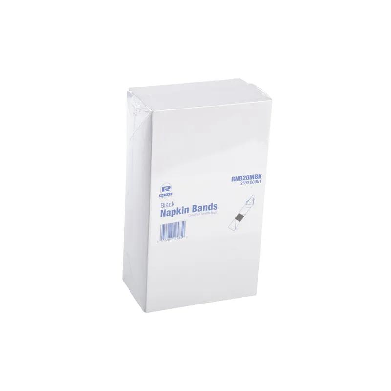 Napkin Bands Black 2500 Count/Pack 8 Packs/Case 20000 Count/Case