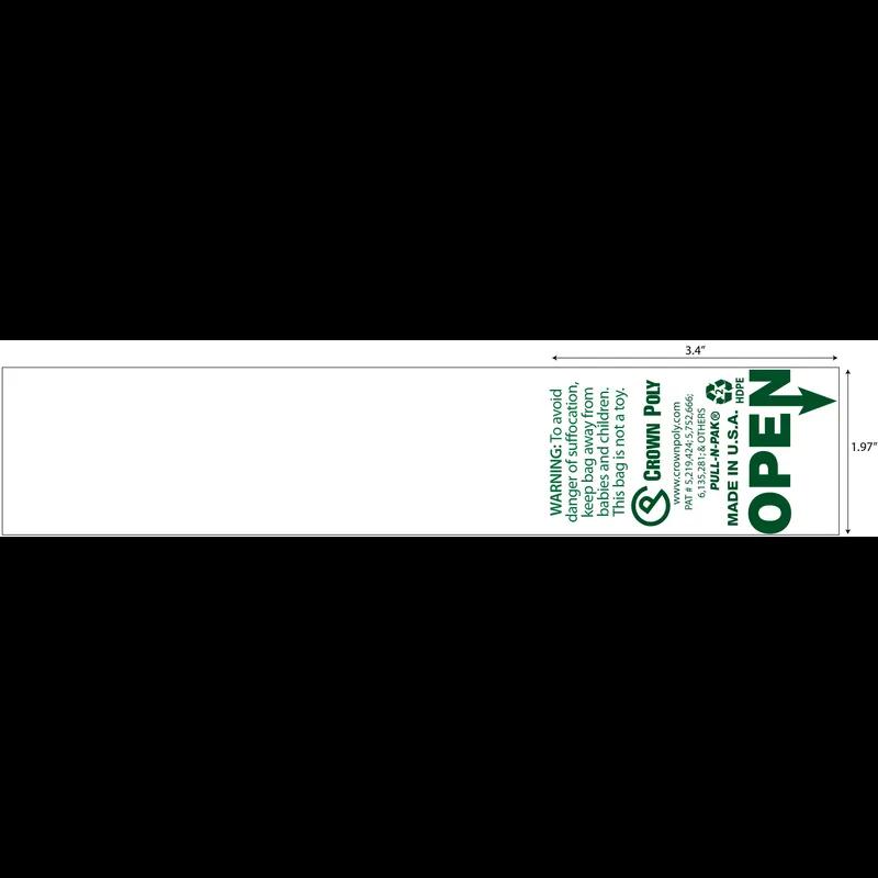 Pull-N-Pak® Bag 15X20 IN HDPE LLDPE 6MIC Child Warning 4000/Case