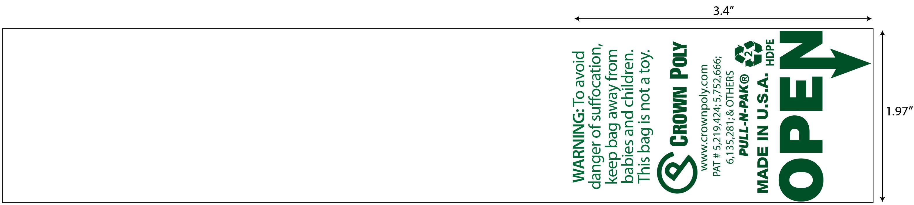 Pull-N-Pak® Bag 15X20 IN HDPE LLDPE 6MIC Child Warning 4000/Case