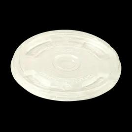 Lid Flat 3.9X0.3 IN PLA Clear For 24 OZ Cup With Hole 1000/Case