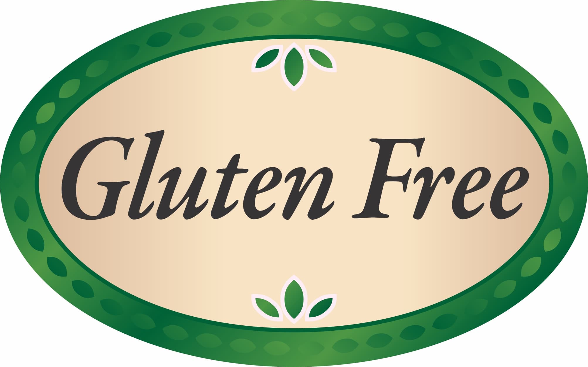 Gluten Free Bakery Flavor Label 1.25X2 IN Oval 4 Color Process 500 Count/Roll 5 Rolls/Sleeve