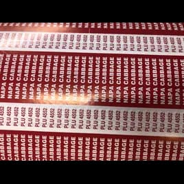 Napa Cabbage Twist Tie 18X0.375 IN Foil-Lined Paper Red 300/Pack