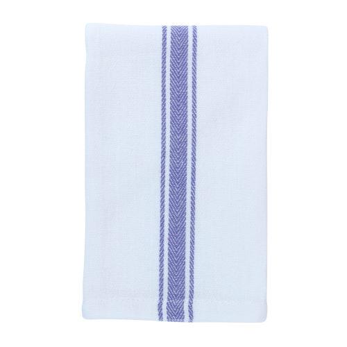 HOSPECO® Kitchen Towel 15X25 IN Cotton Blue White Herringbone Rectangle 12 Count/Pack 50 Packs/Case