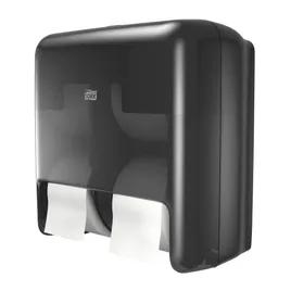 Tork OptiServe® Elevation Design T7/T5 Toilet Paper Dispenser 6.85X12.6X12.71 IN Plastic Black 4-Roll Coreless High Capacity Vertical 1/Each