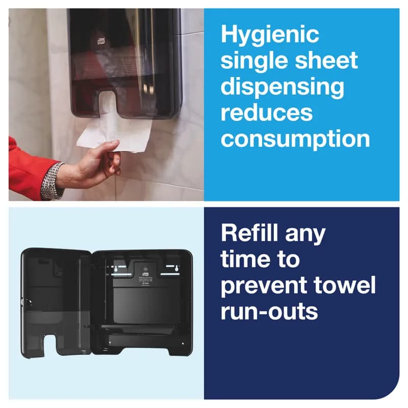 Tork Xpress® H2 Paper Towel Dispenser H2 4X11.9X11.6 IN Plastic Black Mini 1/Each