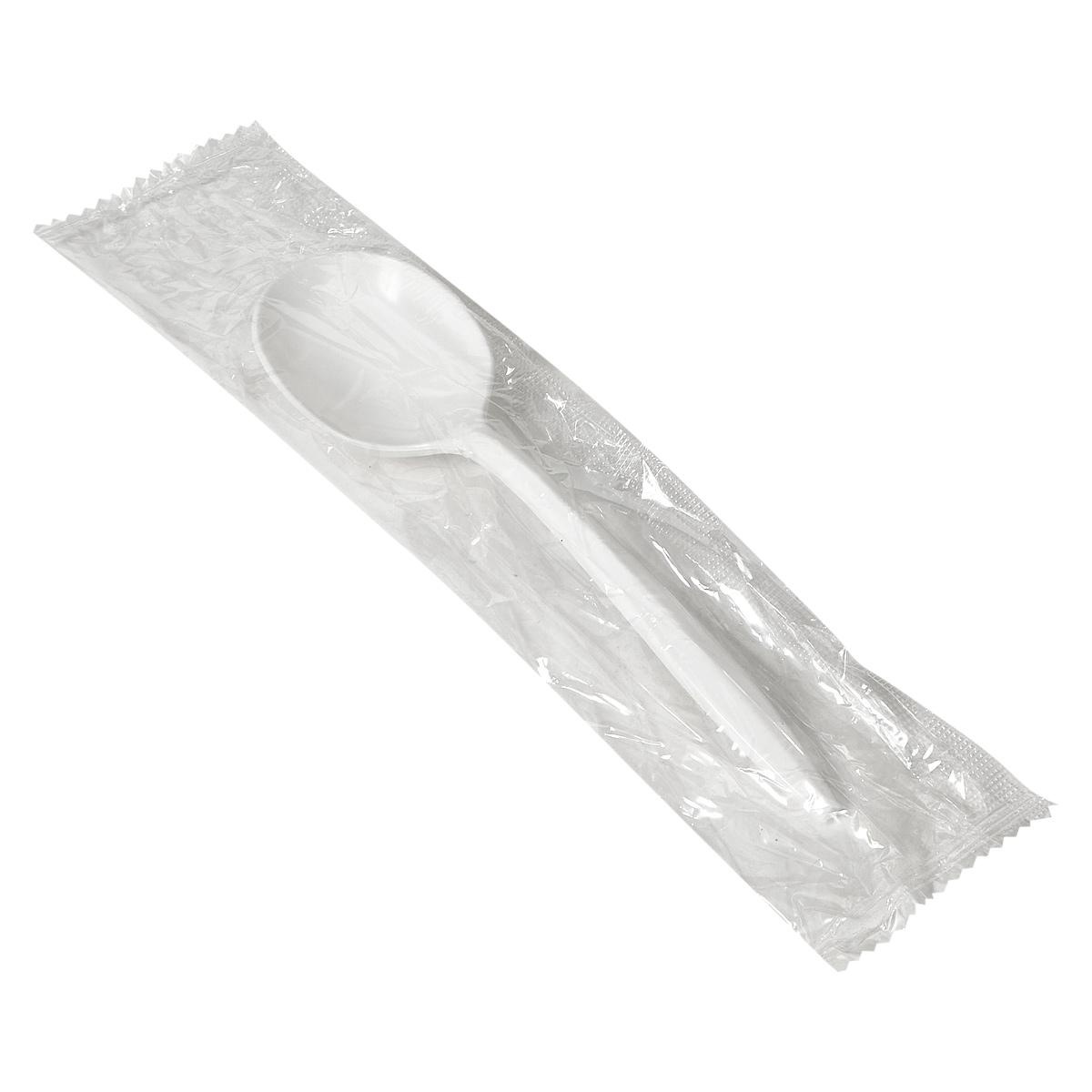 Victoria Bay Soup Spoon PP White Medium Weight Individually Wrapped 1000/Case