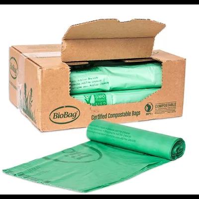 Can Liner 42X48 IN 48 GAL Green Plant Fiber 0.8MIL 10 Count/Pack 8 Packs/Case 80 Count/Case