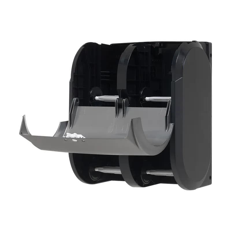 Compact® Quad Toilet Paper Dispenser 6.9X11.75 IN Plastic Silver 4-Roll Compact Stainless Steel Finish 1/Each