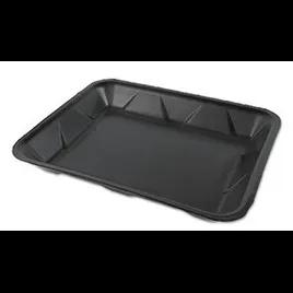 4P Meat Tray 9.25X7.25X1.125 IN Polystyrene Foam Black Rectangle Heavy 400/Bundle