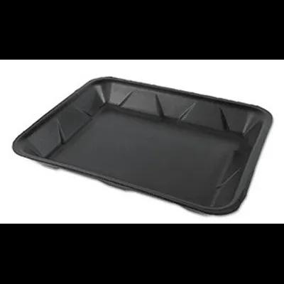 4P Meat Tray 9.25X7.25X1.125 IN Polystyrene Foam Black Rectangle Heavy 400/Bundle
