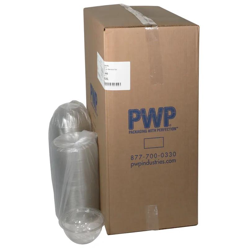 Bowl & Lid Combo 24 OZ PET Clear Swirl Juice Catcher 300/Case