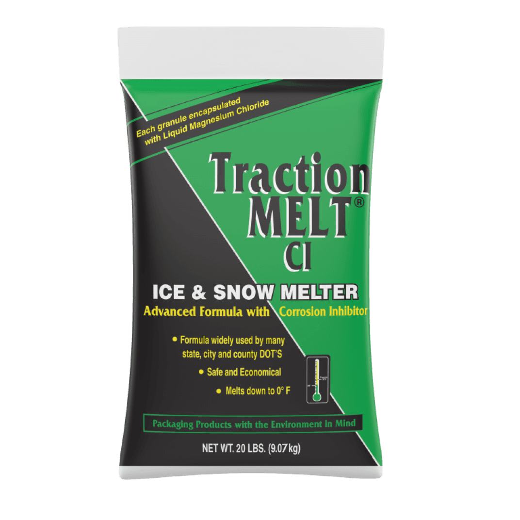 Traction Melt CI® Ice Melt 20 LB Sodium Chloride SWI20 Corrosion Inhibitor Granules 120 Count/Case