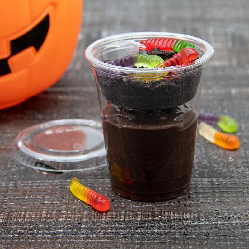 Dart® Parfait Cold Dessert Container Base & Lid Combo 12 OZ PET Clear With Insert Freezer Safe 500/Case