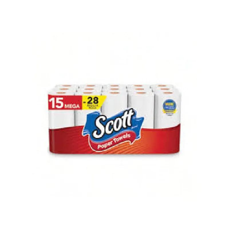 Scott® Household & Kitchen Roll Paper Towel 7.3X11 IN 1PLY White Perforated 100 Count/Roll 2 Count/Case