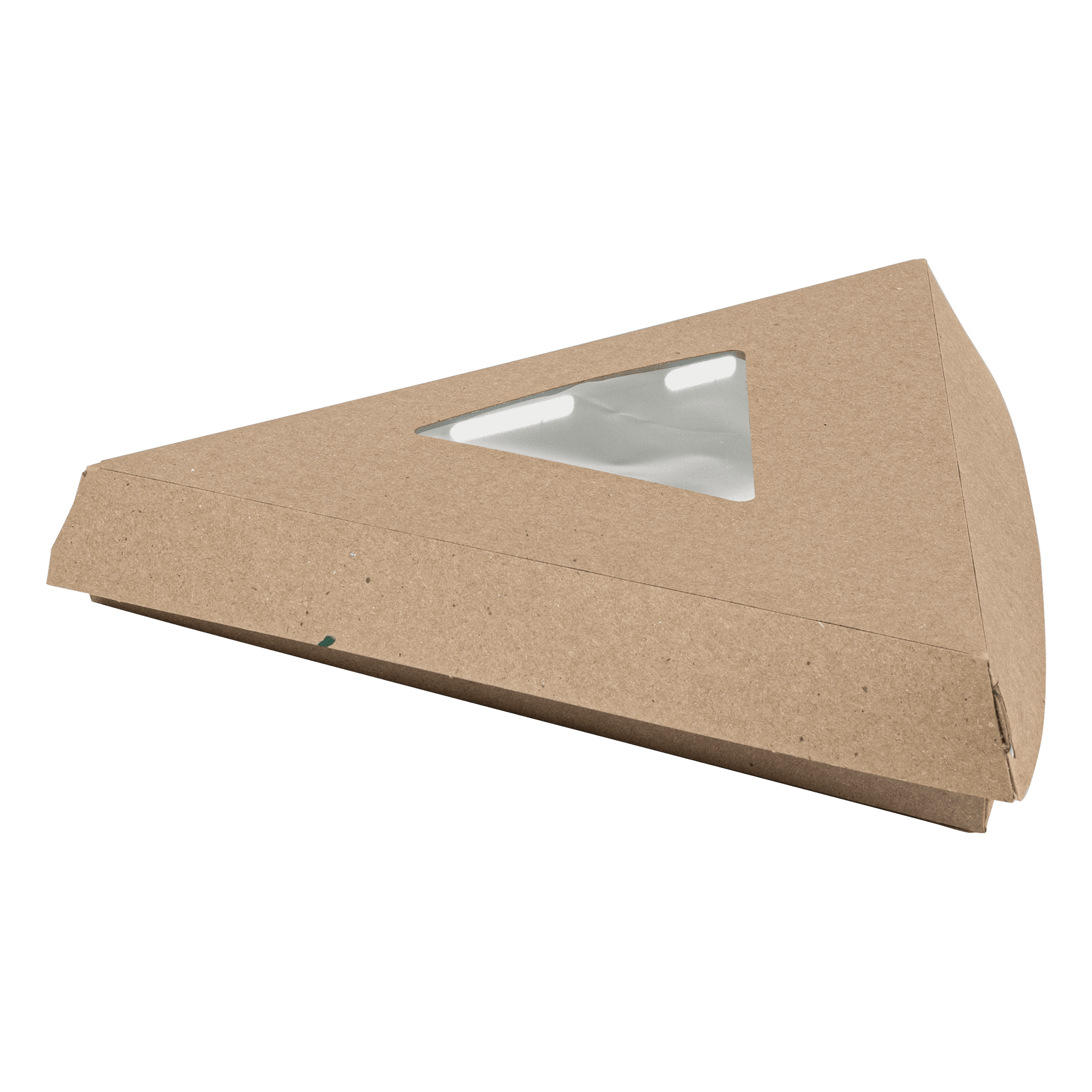 Pizza Slice Container 9.5X9X1.625 IN Kraft With Window 220/Case