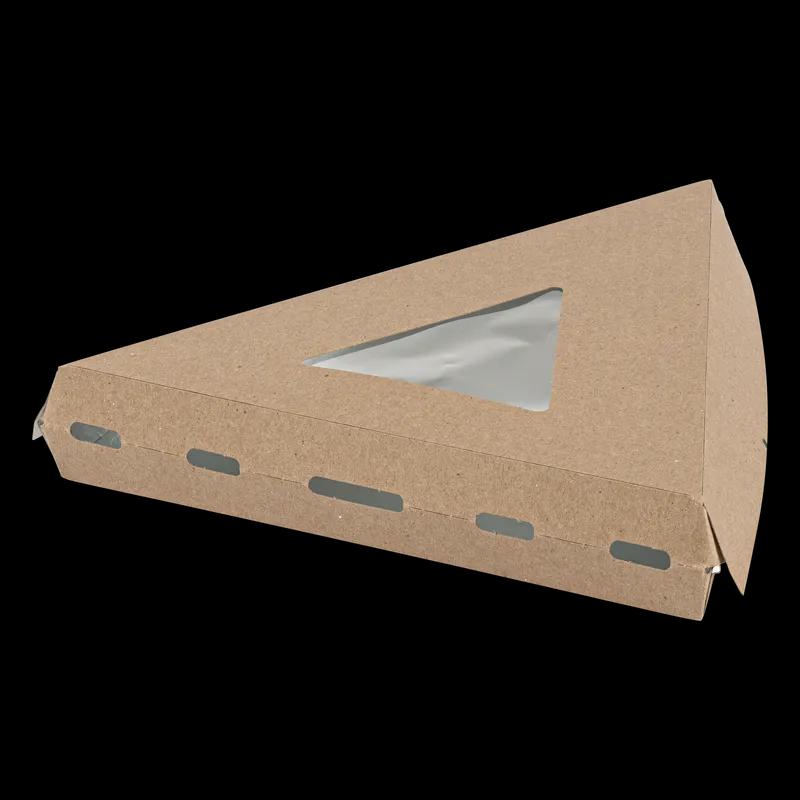Pizza Slice Container 9.5X9X1.625 IN Kraft With Window 220/Case