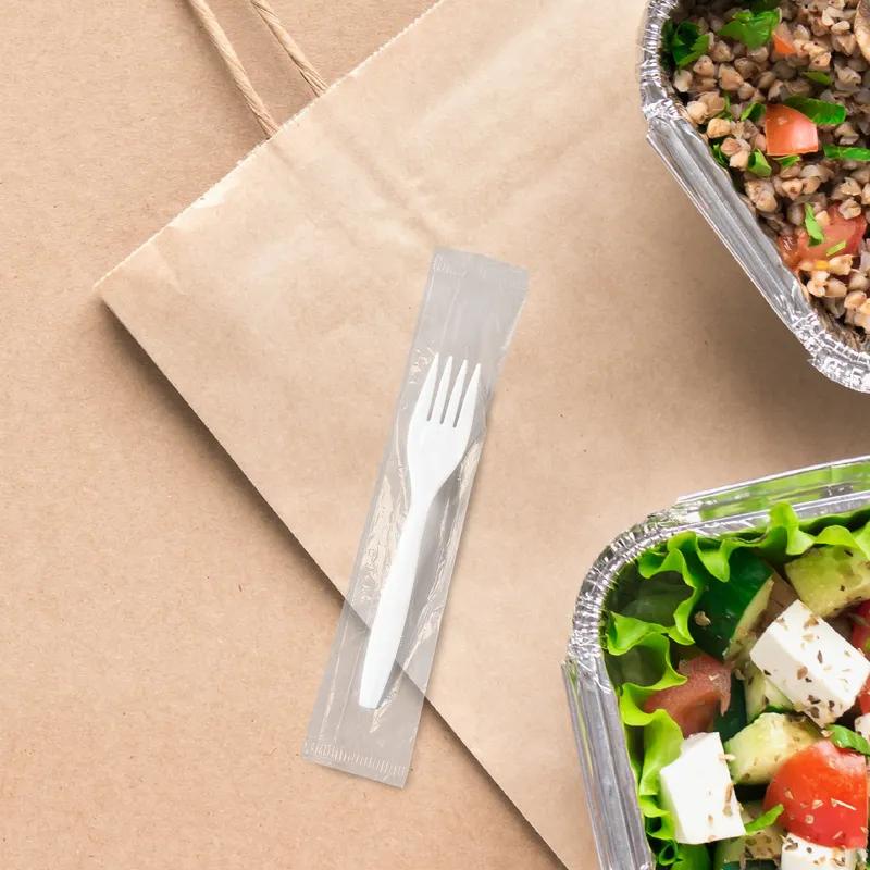 Solo® Regal™ Fork 6.1X2.2 IN PP White Medium Weight Wrapped 1000/Case