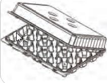 Cupcake Hinged Container With Dome Lid 8.5X5.5X2 IN 24 Compartment RPET Clear 50/Case