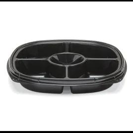 Serving Tray 14 IN 5 Compartment Black 50/Case