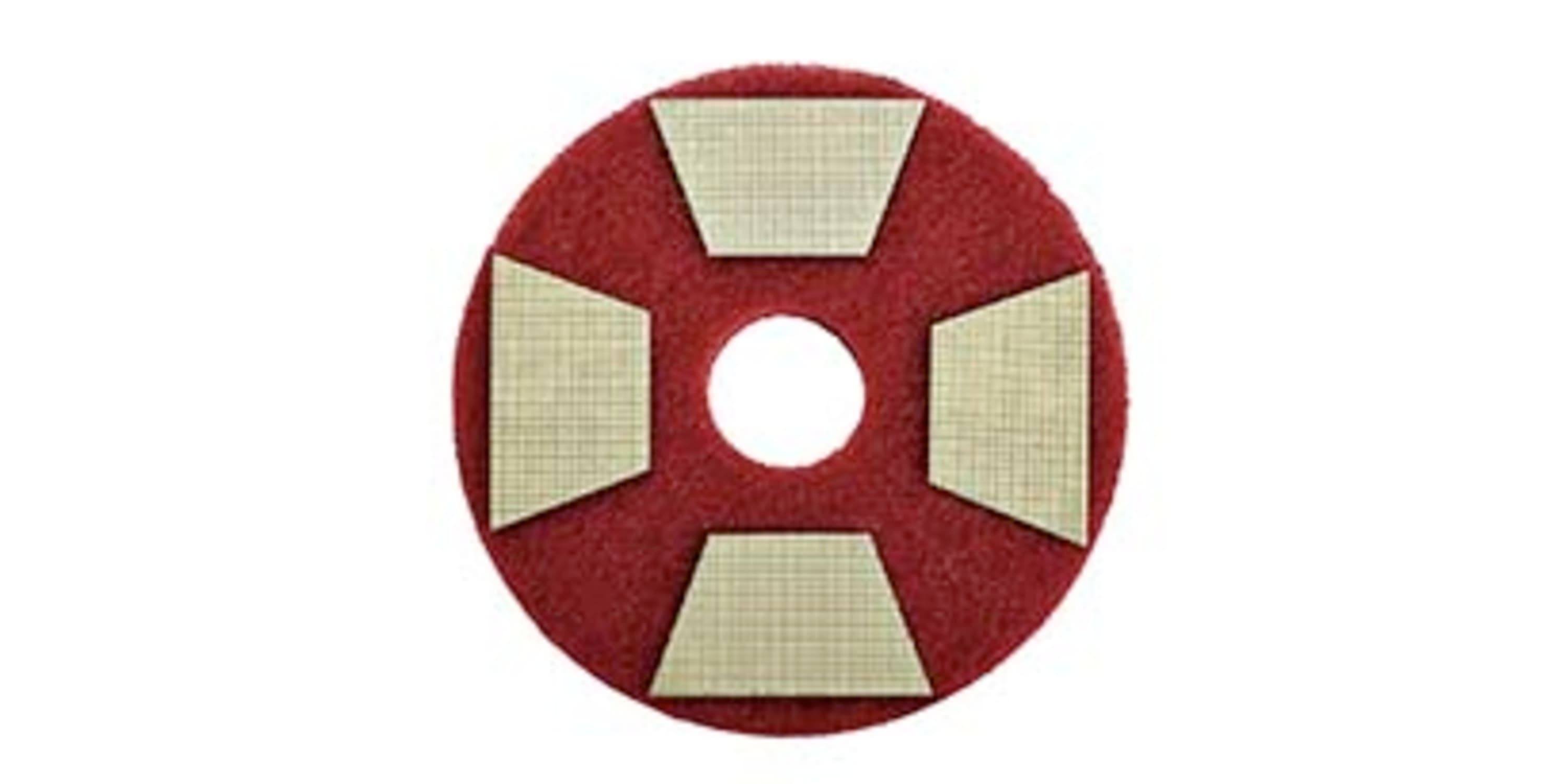 3M™ Trizact Diamond TZ Stripping Pad Polishing Pad 5 IN Red Abrasives 4 Count/Box 4 Box/Case 16 Count/Case