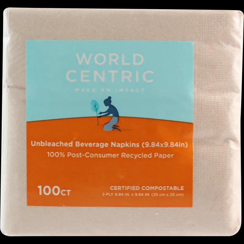 Beverage Napkins 9X9 IN Kraft 2PLY 4000/Case