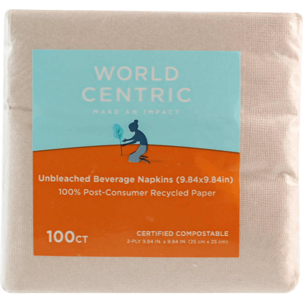 Beverage Napkins 9X9 IN Kraft 2PLY 4000/Case