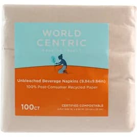 Beverage Napkins 9X9 IN Kraft 2PLY 4000/Case