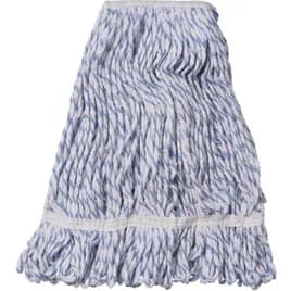 Finish Mop Medium (MED) Blue White Polyester Blend Loop End 1.25IN Narrow Headband 12/Case
