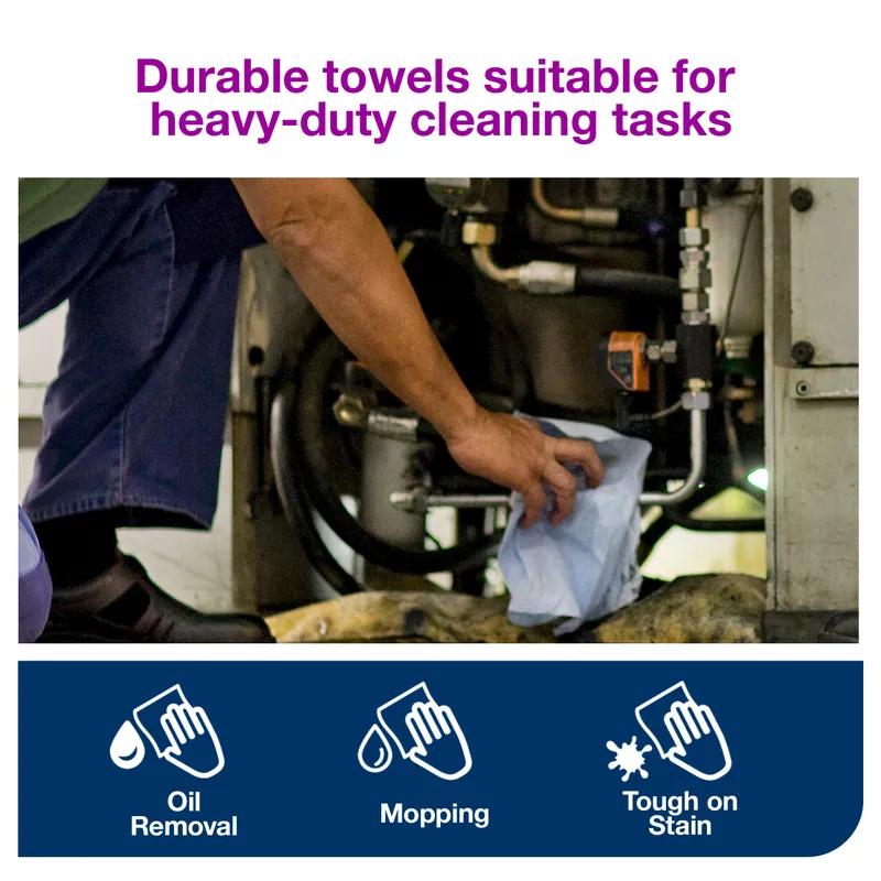 Tork ShopMax Wipe Towel IN 1 Non-Woven Paper Blue White Refill Roll 30/Case