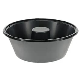 Angel Food Cake Container 48 OZ 8X3 IN CPET Black Round Dual Ovenable Freezer Safe Microwave Safe 280/Case